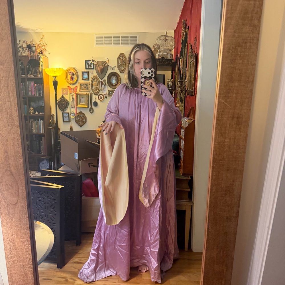 Beautiful lilac elven preraphaelite or renaissance chemise